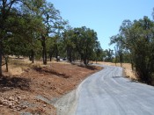 View of the road after polymer application