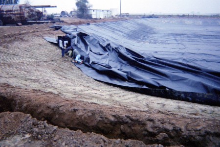 Lined Evaporation Pond, Foster Farm Fertilizer Plant